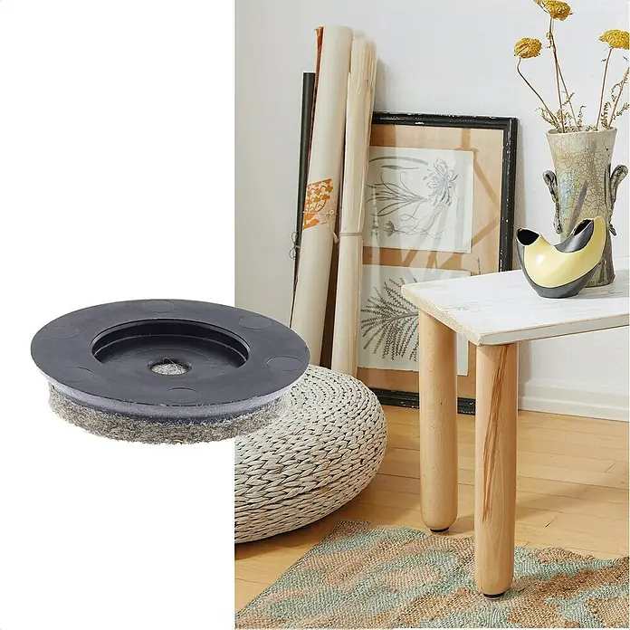 Wagner System Möbelgleiter-Set Ultrasoft Slim - Durchmesser: 40 mm, Rund, 8 Stk. - Möbelgleiter mit Filzgleitfläche für den Einsatz auf glatten Böden, um Kratzer zu vermeiden und Möbel leicht zu bewegen.