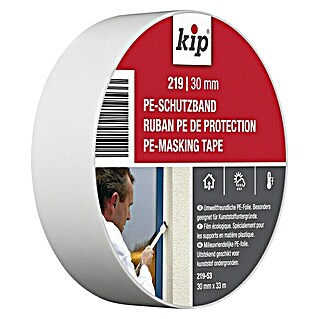 Kip PE-Schutzband 219 (Selbstklebend, 33 m x 30 mm, Stärke: 0,09 mm, Polyethylen, Temperaturbeständigkeit: Bis +40 °C)