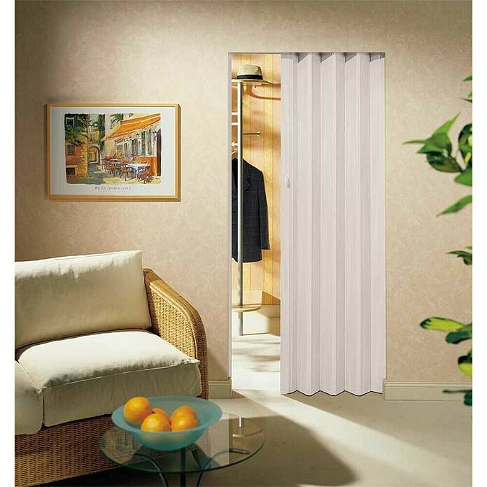 Harmonika vrata Akkord  (Bijele boje, Š x V: 88 x 203 cm) | BAUHAUS
