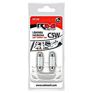 Rolmovil Bombilla halógena para faro (C5W, Espacio interior, 2 ud.)