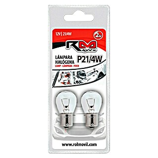 Rolmovil Bombilla halógena para faro (P21/4W, Luz de freno, 2 ud.)