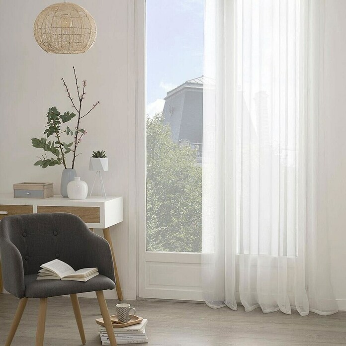 Okrasne zavese Georget  (Š x V: 140 x 240 cm, Bele barve) | 6488 - SB-Gardinen | HDGA - Gardinen | HDG - Heimtextil | HD - Ambiente | H - Innendeko/Farben | BAUHAUS