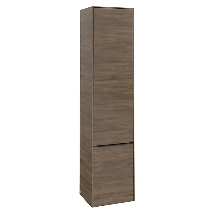 Villeroy & Boch Subway 3.0 Hochschrank - B x T x H: 40 x 36,2 x 171 cm, 2x Tür, Arizona Oak, Farbe Griff: Volcano black, DIN Anschlag: Rechts - Dieser hochwertige Holzschrank bietet stilvollen Stauraum. Seine elegante Holzoptik macht ihn zu einem Blickfang in jedem Raum.