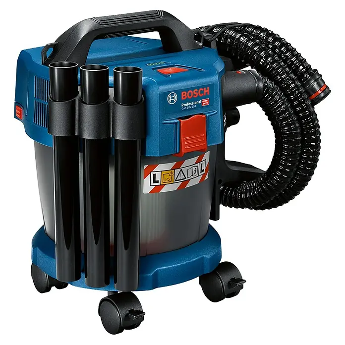 Bosch Professional AMPShare 18V Akku-Nass-Trockensauger GAS 18V-10 L Kit - 18 V, Ohne Akku, Behältervolumen: 10 l - Der Bosch GAS 18V-30 L Akku-Nass-/Trockensauger ist ein leistungsstarkes Gerät für professionelle Anwendungen, robust und flexibel.
