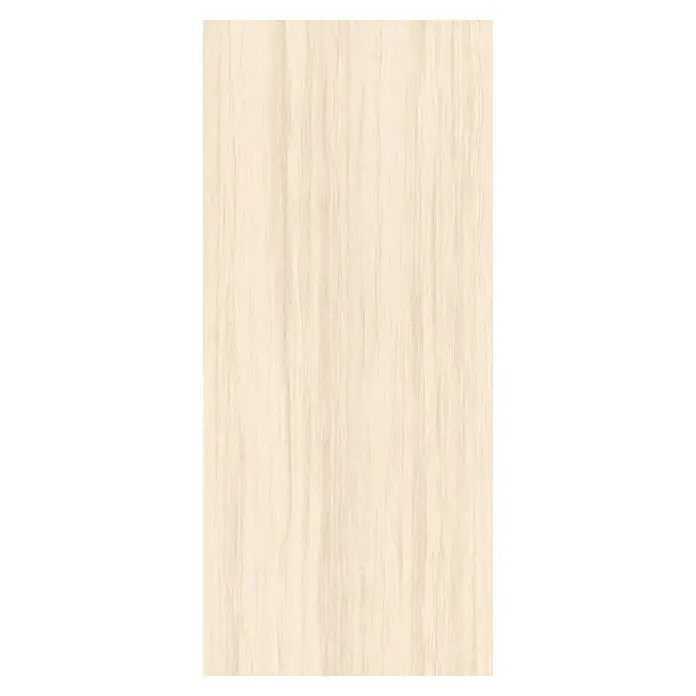 LOGOCLIC Wandpaneel Designwall - Flowstone, 265 x 123 cm - Elegante, hellbeige Keramikfliese mit subtiler, linearer Textur, ideal für ein modernes Raumdesign und eine warme Atmosphäre.
