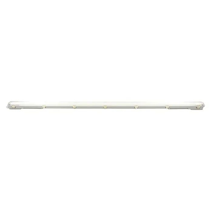 Voltolux Feuchtraumleuchte - L x B x H: 158,4 x 6,2 x 6 cm, Lichtfarbe: Tageslichtweiß, 19 W, IP65 - Eine lange, schmale LED-Leuchte mit mehreren Befestigungspunkten für eine gleichmäßige Ausleuchtung des Bereichs.