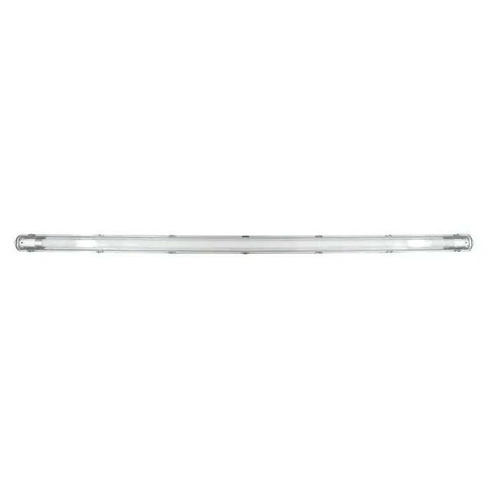 Voltolux Feuchtraumleuchte - L x B x H: 158,4 x 6,2 x 6 cm, Lichtfarbe: Tageslichtweiß, 19 W, IP65 - Längliche Leuchtstoffröhre in Metallfassung für helle Ausleuchtung von Räumen, ideal für Werkstatt oder Büro.