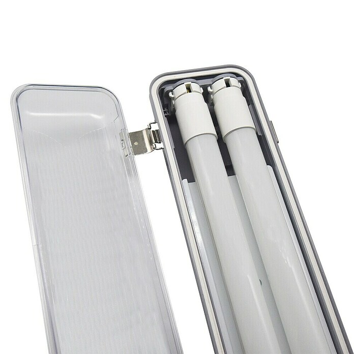 Voltolux Led-lichtbalk voor vochtige ruimtes (l x b x h: 128,4 x 9,6 x 6 cm, Lichtkleur: Daglicht wit, 28 W, IP65) | BAUHAUS