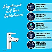 Grohe QuickFix Start Edge Waschtischarmatur S-Size (Ausladung: 93 mm, Chrom, Glänzend) | BAUHAUS