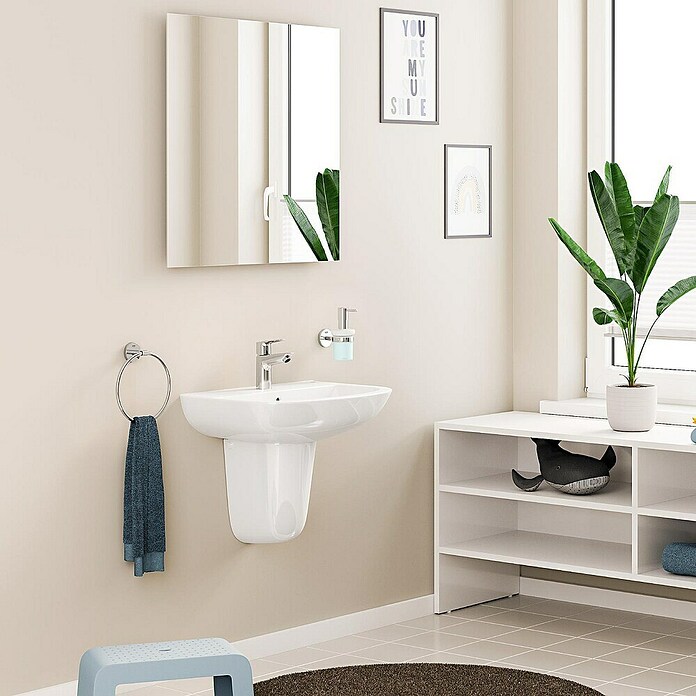 Grohe QuickFix Start Edge Waschtischarmatur S-Size (Ausladung: 93 mm, Chrom, Glänzend) | BAUHAUS