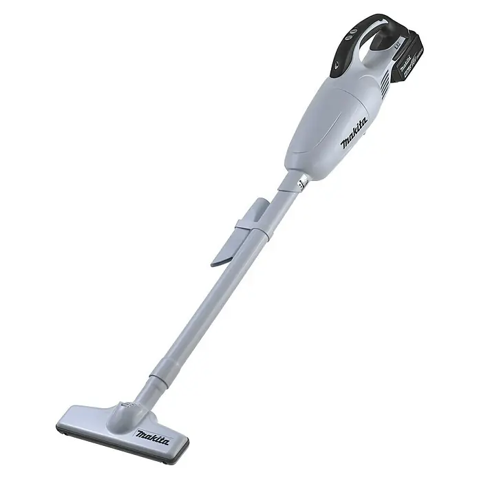 Makita LXT 18V Akku-Staubsauger DCL181FZW - 18 V, Ohne Akku - Ein Makita Akku-Staubsauger in Grau. Ideal für schnelle Reinigungsarbeiten, leicht und kabellos für maximale Flexibilität im Haus.