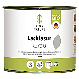 Ultra Nature BIO Lacklasur (Grau, 375 ml, Seidenglänzend)