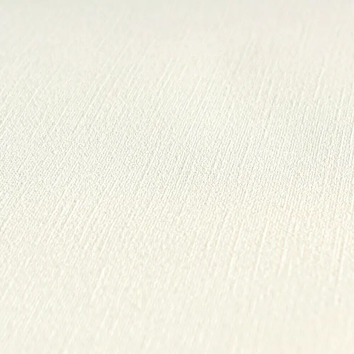 A.S. Création Aquarell Dreams Vliestapete - Weiß, Uni, 10,05 x 0,53 m - Nahaufnahme einer strukturierten, cremefarbenen Tapete, die eine subtile und elegante Textur für Innenräume bietet.