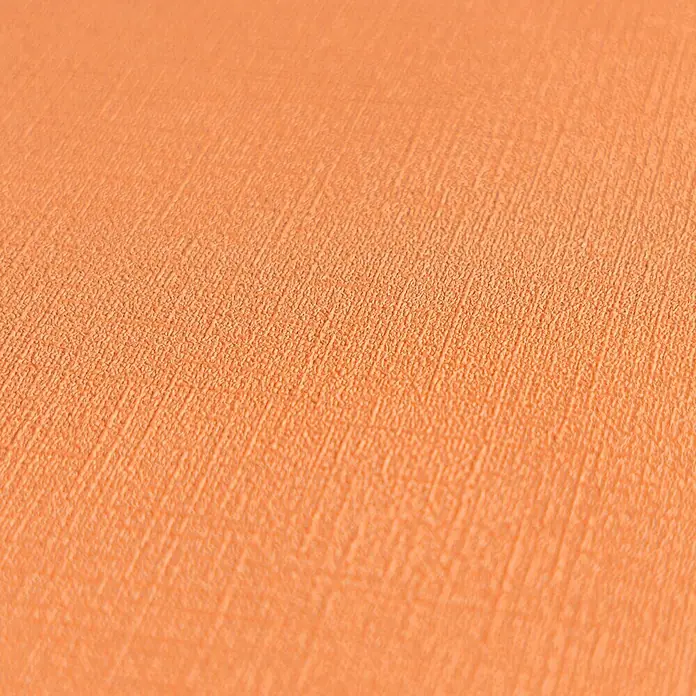 A.S. Création Aquarell Dreams Vliestapete - Orange, Uni, 10,05 x 0,53 m - Nahaufnahme einer orangefarbenen strukturierten Oberfläche.