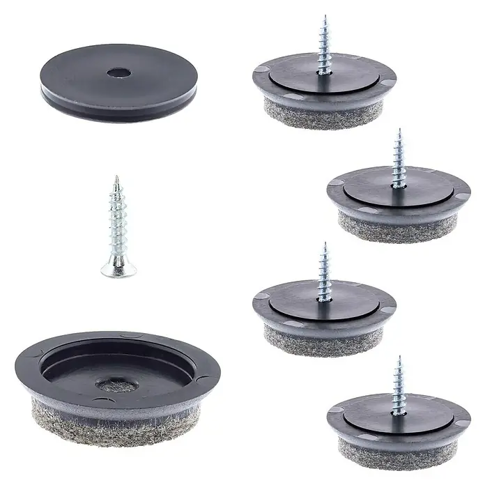 Wagner System Möbelgleiter-Set Ultra Soft - Durchmesser: 30 mm, Rund, 4 Stk. - Filzgleiter mit Schrauben zur Befestigung unter Möbeln, um Böden vor Kratzern zu schützen. Diese Gleiter sind robust und langlebig.