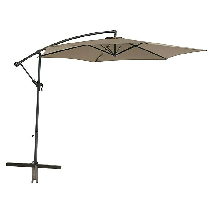 Sunfun Ampelschirm Toscana II (Taupe, Durchmesser: 300 cm)