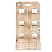 Nesu Tirador para muebles 31216 6 uds. (L x An x Al: 2,2 x 2,2 x 2,5 cm, Acero, Cepillado)