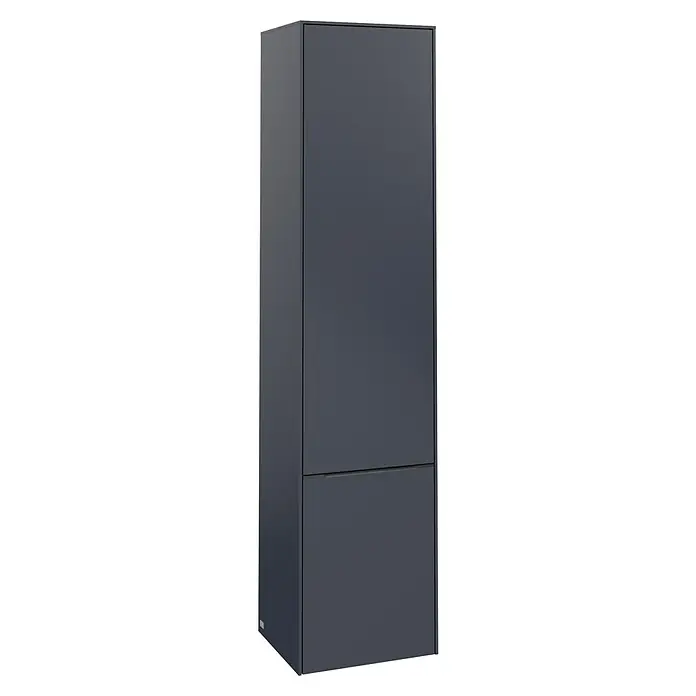 Villeroy & Boch Subway 3.0 Hochschrank - B x T x H: 40 x 36,2 x 171 cm, 2x Tür, Marine Blue, Farbe Griff: Marine Blue, DIN Anschlag: Rechts - Elegantes, graues Badmöbel zur stilvollen Aufbewahrung. Der Badezimmerschrank bietet zusätzlichen Stauraum für jedes Bad.