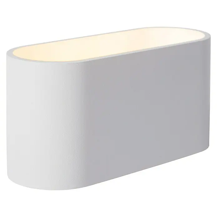 Lucide Wandleuchte Xera - 42 W, L x B x H: 17 x 9 x 9 cm, Weiß, G9 - Stilvolle, ovale Wandleuchte in Weiß für eine moderne Beleuchtungslösung.