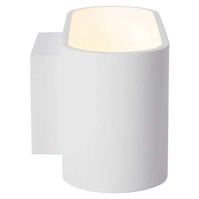 Lucide Wandleuchte Xera - 42 W, L x B x H: 17 x 9 x 9 cm, Weiß, G9 - Weiße Wandleuchte mit warmem Licht. Das zylindrische Design sorgt für eine moderne und elegante Beleuchtung im Innenbereich.