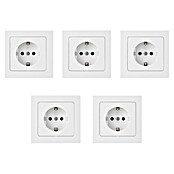 Luceco Oxford Enchufe Schuko (Blanco, 16 A, 5 ud.) | BAUHAUS