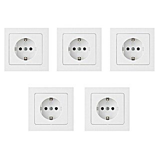 Luceco Oxford Enchufe Schuko (Blanco, 16 A, 5 ud.)