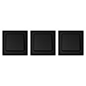 Luceco Oxford Conmutador pack x3 (Negro, Mate, Montaje en la pared, 10 A) | BAUHAUS
