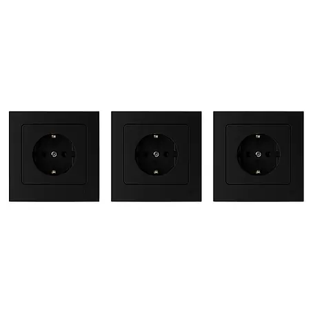 Luceco Oxford Enchufe Schuko pack x3