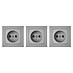 Luceco Oxford Enchufe Schuko pack x3 