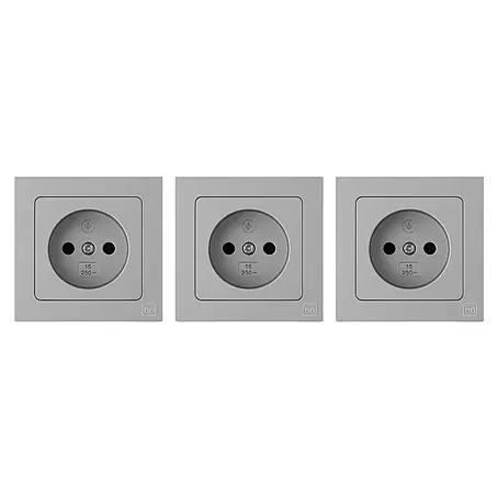 Luceco Oxford Enchufe Schuko pack x3