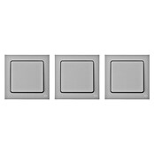 Luceco Oxford Conmutador pack x3 (Gris, Mate, Montaje en la pared, 10 A) | BAUHAUS