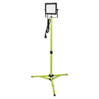Luceco Proyector LED con trípode Eco Slimline (40 W, 4.000 lm, 5.000 K, L x An x Al: 79 x 79 x 140 cm, IP65)