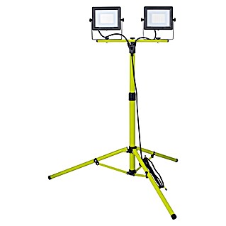 Luceco Proyector LED con trípode Eco Slimline (100 W, 4.000 lm, 5.000 K, L x An x Al: 86 x 86 x 171 cm, IP65)