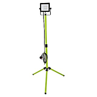 Luceco Proyector LED con trípode Eco Slimline (30 W, 2.400 lm, 5.000 K, L x An x Al: 79 x 79 x 137 cm, IP65)