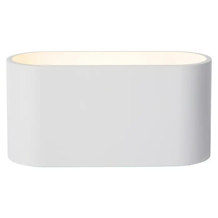 Lucide Wandleuchte Xera - 42 W, L x B x H: 17 x 9 x 9 cm, Weiß, G9 - Moderne, weiße Wandleuchte mit abgerundeten Kanten. Sie strahlt ein sanftes Licht nach oben ab und sorgt für eine angenehme Atmosphäre.