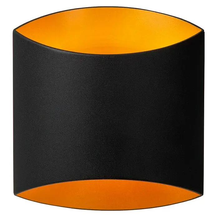 Lucide Wandleuchte Diletta - 40 W, L x B x H: 22,5 x 16 x 8,5 cm, Schwarz, G9 - Stilvolle Wandleuchte in Schwarz und Gold für eine moderne Beleuchtung.