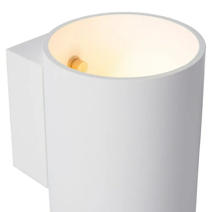 Lucide Wandleuchte Xera - 42 W, L x B x H: 11 x 9 x 11,5 cm, Weiß, G9 - Weiße zylindrische Wandleuchte mit warmem Lichtschein, ideal für moderne Innenräume und zur stilvollen Akzentuierung von Wänden.