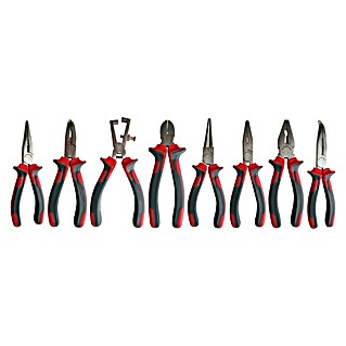 Zangen-Set Professional (8 -tlg., Stahl, Rot, Grau)