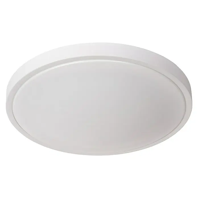 Lucide LED-Deckenleuchte rund Dasher - 24 W, Ø x H: 43 x 11 cm, Weiß, Warmweiß - Weiße Deckenleuchte mit rundem Design. Diese elegante Leuchte sorgt für eine angenehme und gleichmäßige Beleuchtung in jedem Raum.