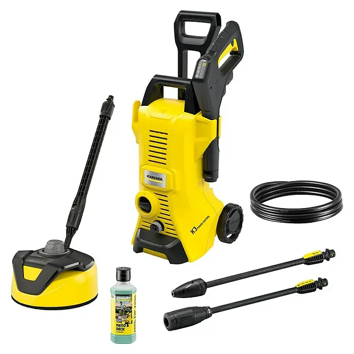 Kärcher Hochdruckreiniger K 3 Power Control Home T5 - 1.600 W, Max. Druck: 120 bar, Fördermenge: 380 l/h - Kärcher K3 Power Control Hochdruckreiniger mit Zubehör, ideal für vielfältige Reinigungsaufgaben im Außenbereich.