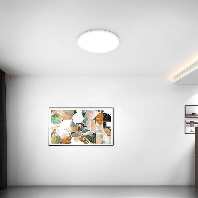Panaled Plafón LED redondo Dach (24 W, Ø x Al: 35 x 7 cm, Blanco, Blanco cálido) | BAUHAUS