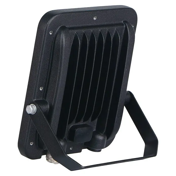 Panaled Zafra Proyector LED - 30 W, Gris - Aquí hay un reflector LED con aletas de refrigeración para la disipación de calor y un soporte ajustable para una fácil instalación.