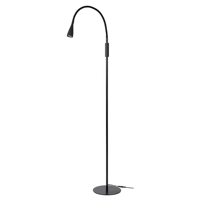 Lucide Zozy LED-Stehleuchte - 4 W, Höhe: 145 cm, Schwarz, Neutralweiß - Die elegante schwarze Stehlampe mit flexiblem Arm bietet eine moderne Beleuchtungslösung für jeden Raum. Das minimalistische Design passt sich jedem Stil an.
