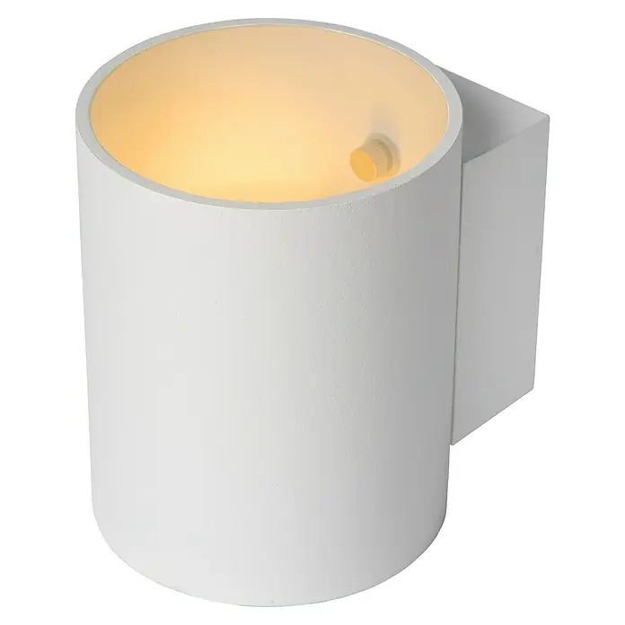 Lucide Wandleuchte Xera - 42 W, L x B x H: 11 x 9 x 11,5 cm, Weiß, G9 - Weiße Wandleuchte mit zylindrischem Design. Perfekt für stilvolle Beleuchtung in Innenräumen, das Licht ist warm und erzeugt eine einladende Atmosphäre.