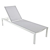 Sunfun Ležaljka za plažu  (195 x 65 x 35 cm, Svijetlo siva, bijela, Aluminij, S podesivim naslonom za leđa) | BAUHAUS