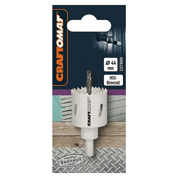 Craftomat Lochsäge (44 mm, HSS-Bimetall, Durchmesser Schaft: 10 mm HEX)