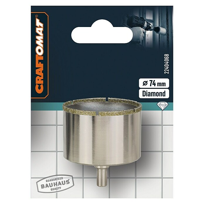 Craftomat Sierra de corona diamantada Cerámica (74 mm, Profundidad de corte: Máx. 35 mm)