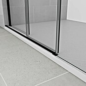 GME Mampara de ducha frontal corredera Trio (121 mm x 195 cm, Espesor de vidrio: 6 mm, Negro) | BAUHAUS