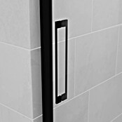 GME Mampara de ducha frontal corredera Trio (121 mm x 195 cm, Espesor de vidrio: 6 mm, Negro) | BAUHAUS