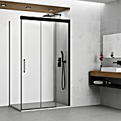 GME Mampara de ducha frontal corredera Trio (An x Al: 70 x 195 cm, Longitud regulable: 107 cm - 109,5 cm, Vidrio transparente) | BAUHAUS